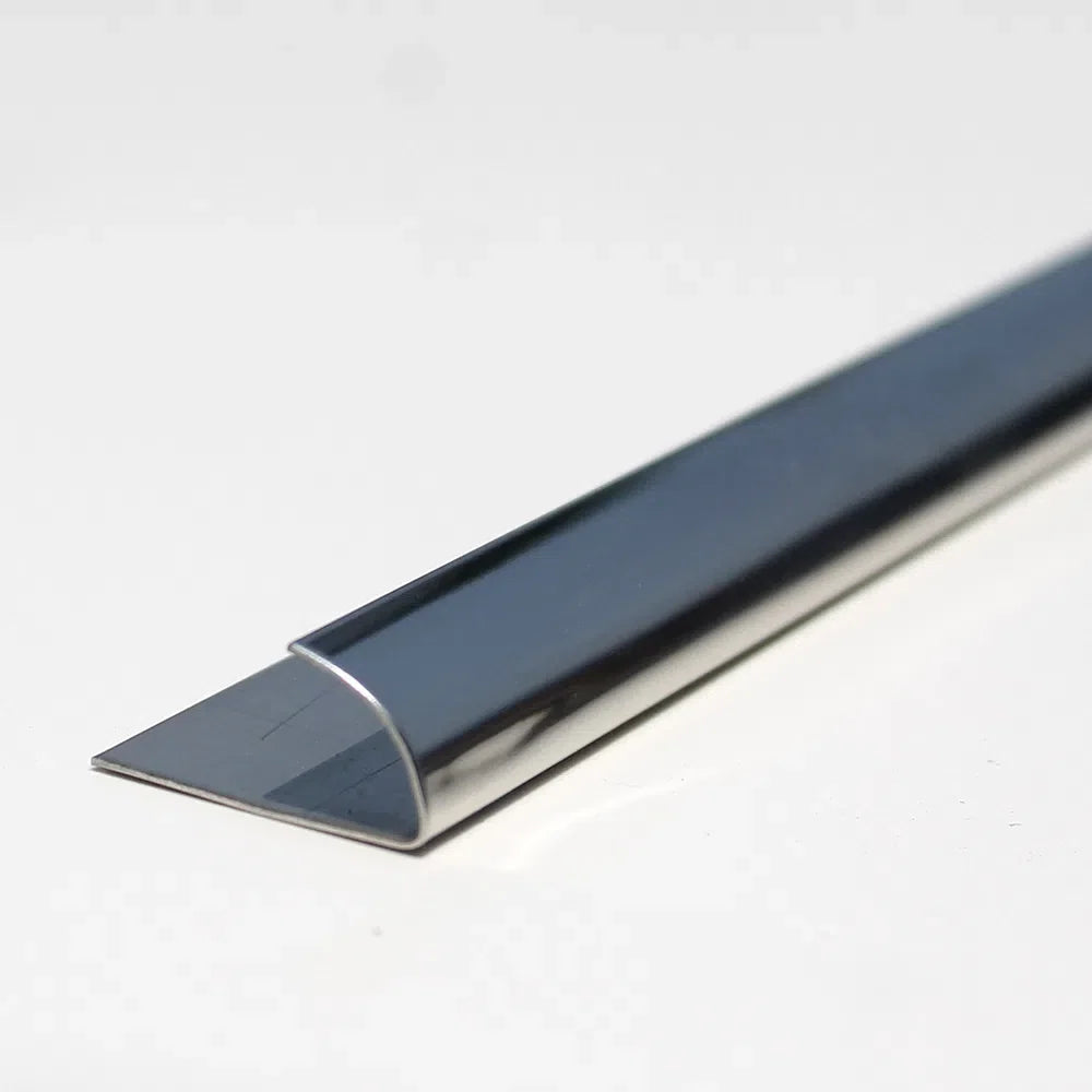 Rodoplast perfil aluminio cromado 9mm x 2.40mts - Importado