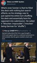 What's even funnier is that he filled the deck with nothing but search effects, so his