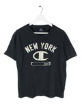 Champion Print T-Shirt Schwarz L