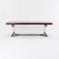 2016 David Kleinberg Custom Mahogany Bronze and Parchment Extension Dining Table