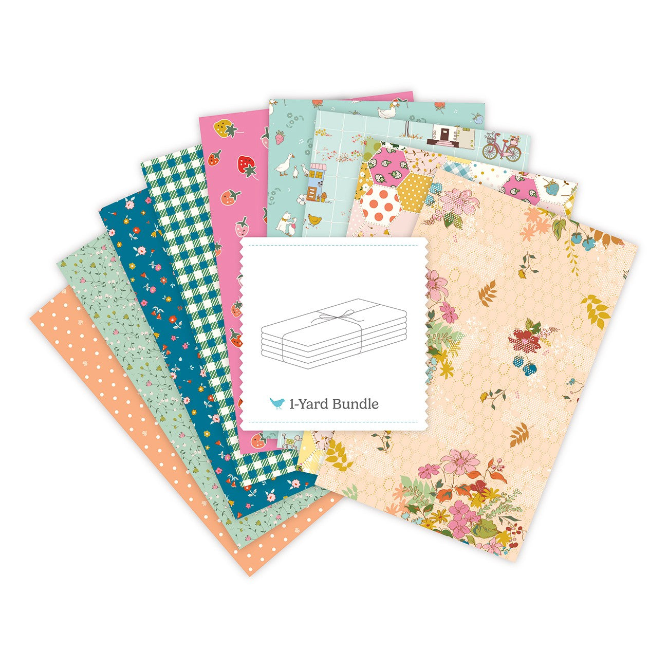 Ashmere 1 Yard Bundle Shell, 9 Pcs.