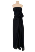 Exceptional Spring 2002/Spring 1991 Yves Saint Laurent Haute Couture Black Silk Chiffon Dress
