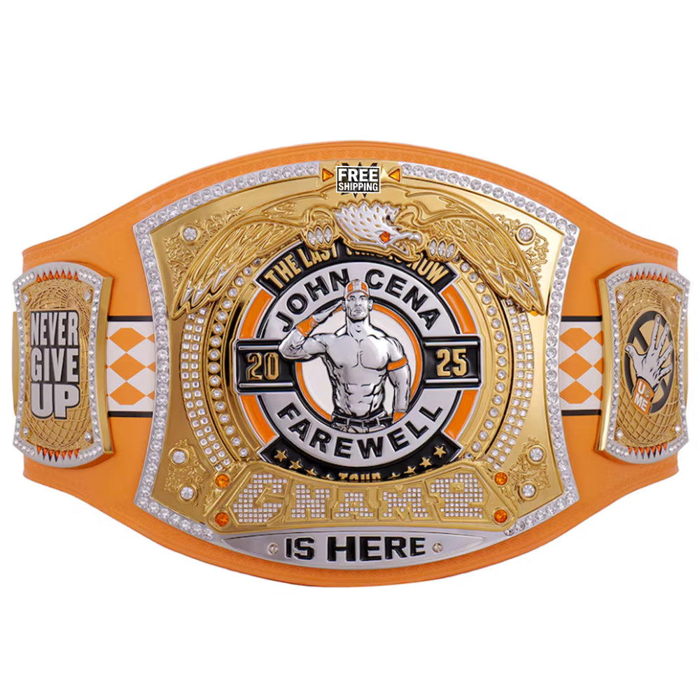 WWE John Cena Farewell 2025 Spinner Championship Title Belt Replica - Knoxville
