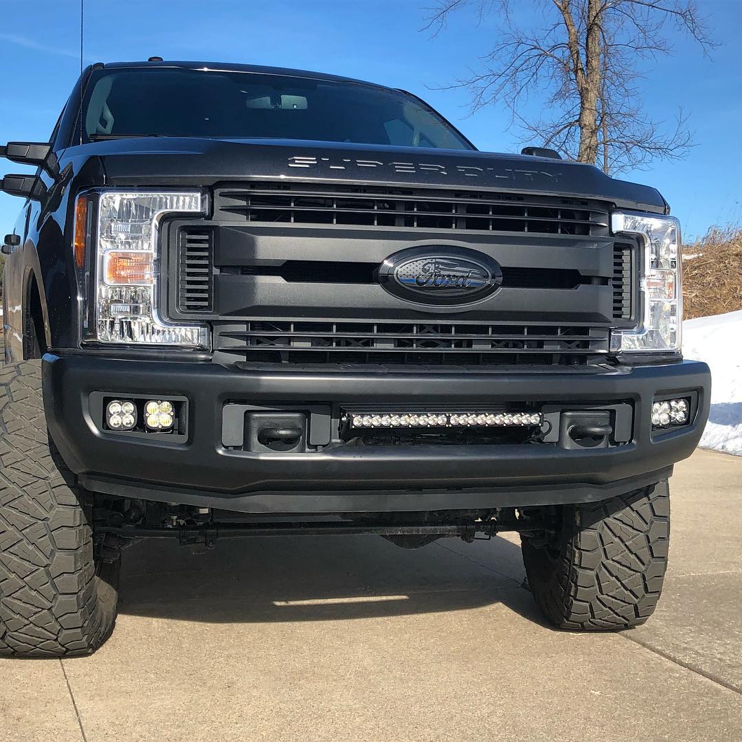 2017-19 Ford Super Duty Dual Fog Light Brackets for BAJA DESIGNS Sport Series Lights - Apollo Off-Road