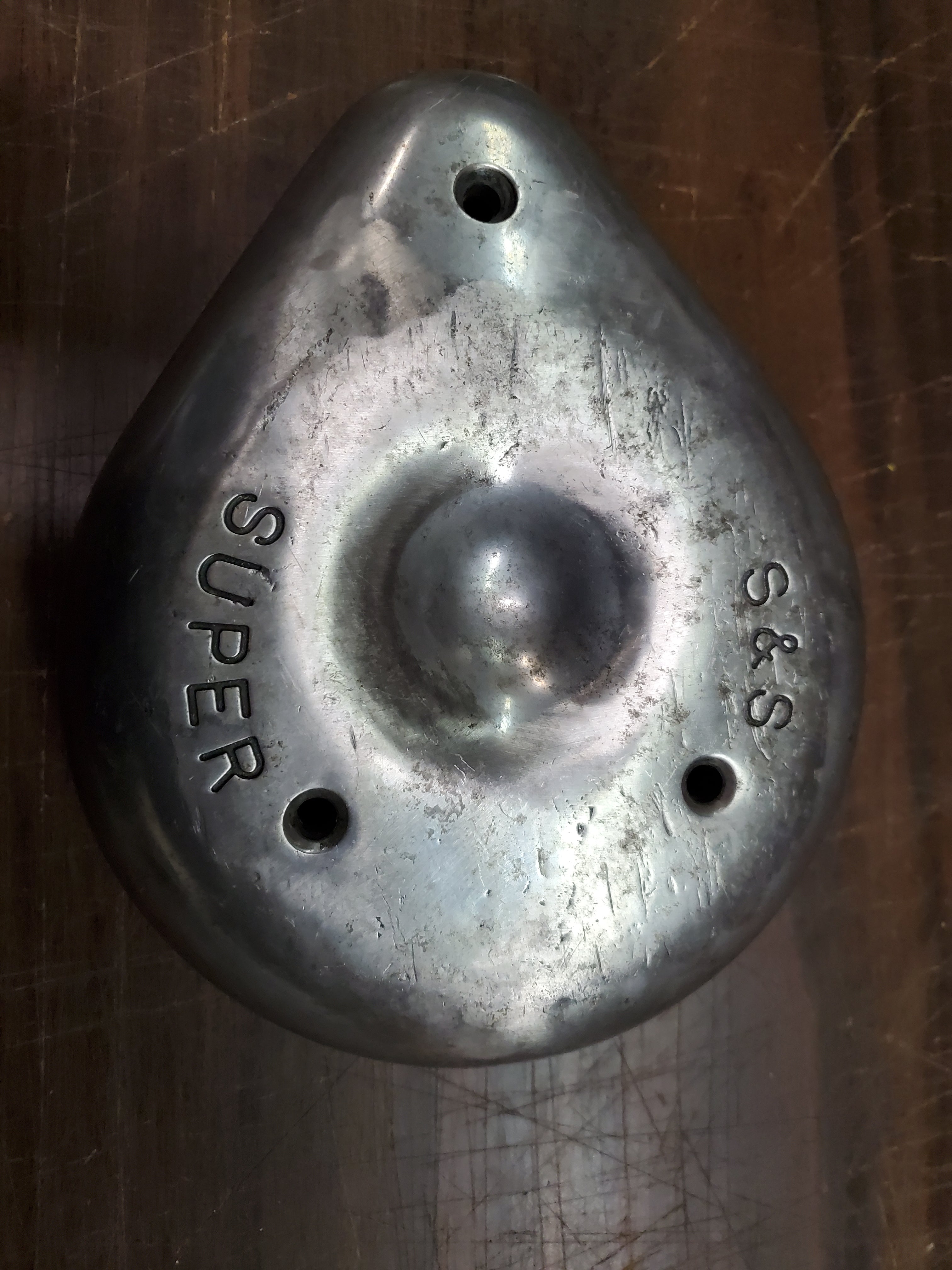 S&S Cycle Air Cleaner Cover Polished B D Carb Early VTG Teardrop Nice!