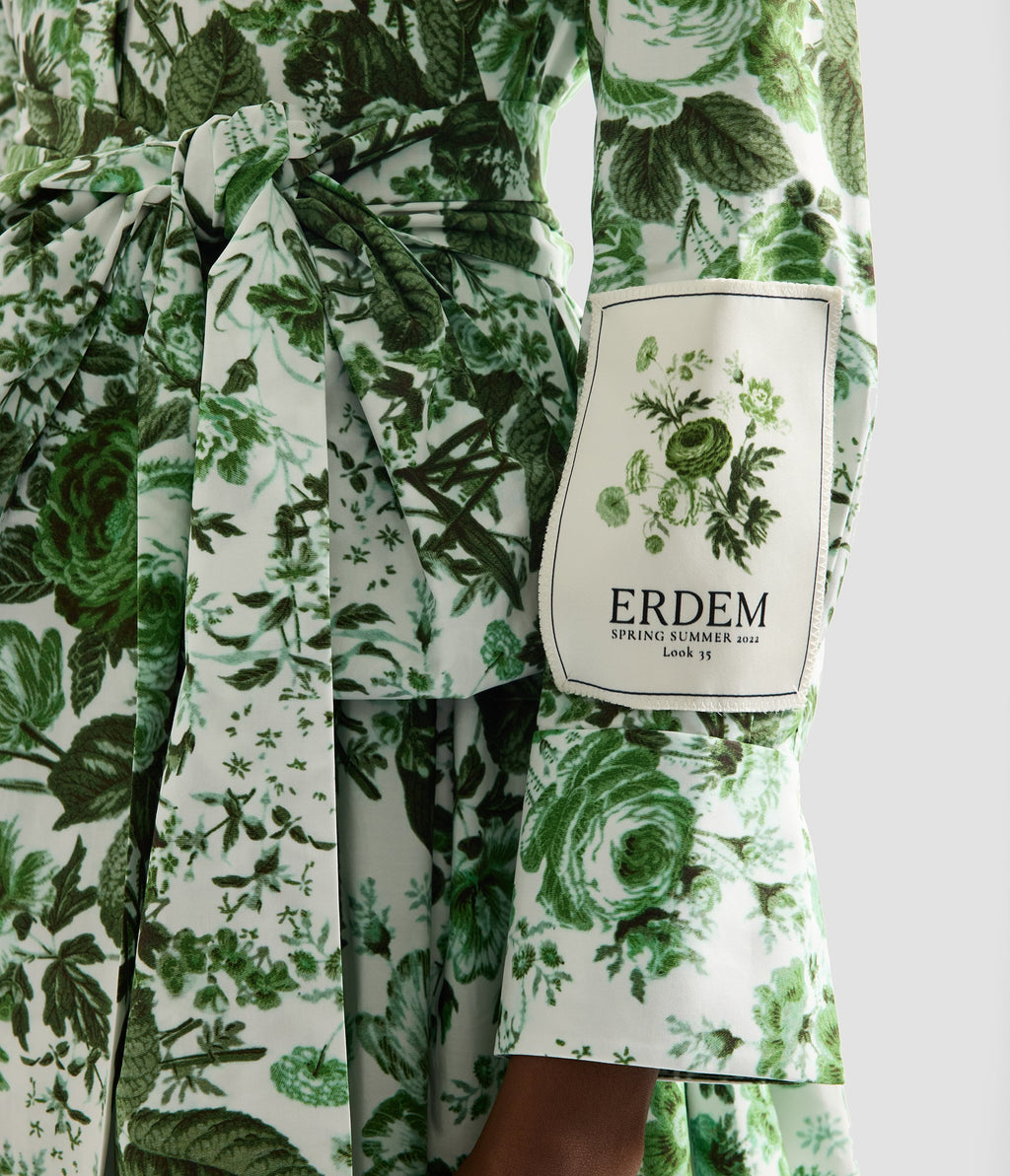 Floral Print Long Sleeve Shirt Dress