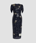 Embroidered Sequins Midi Dress