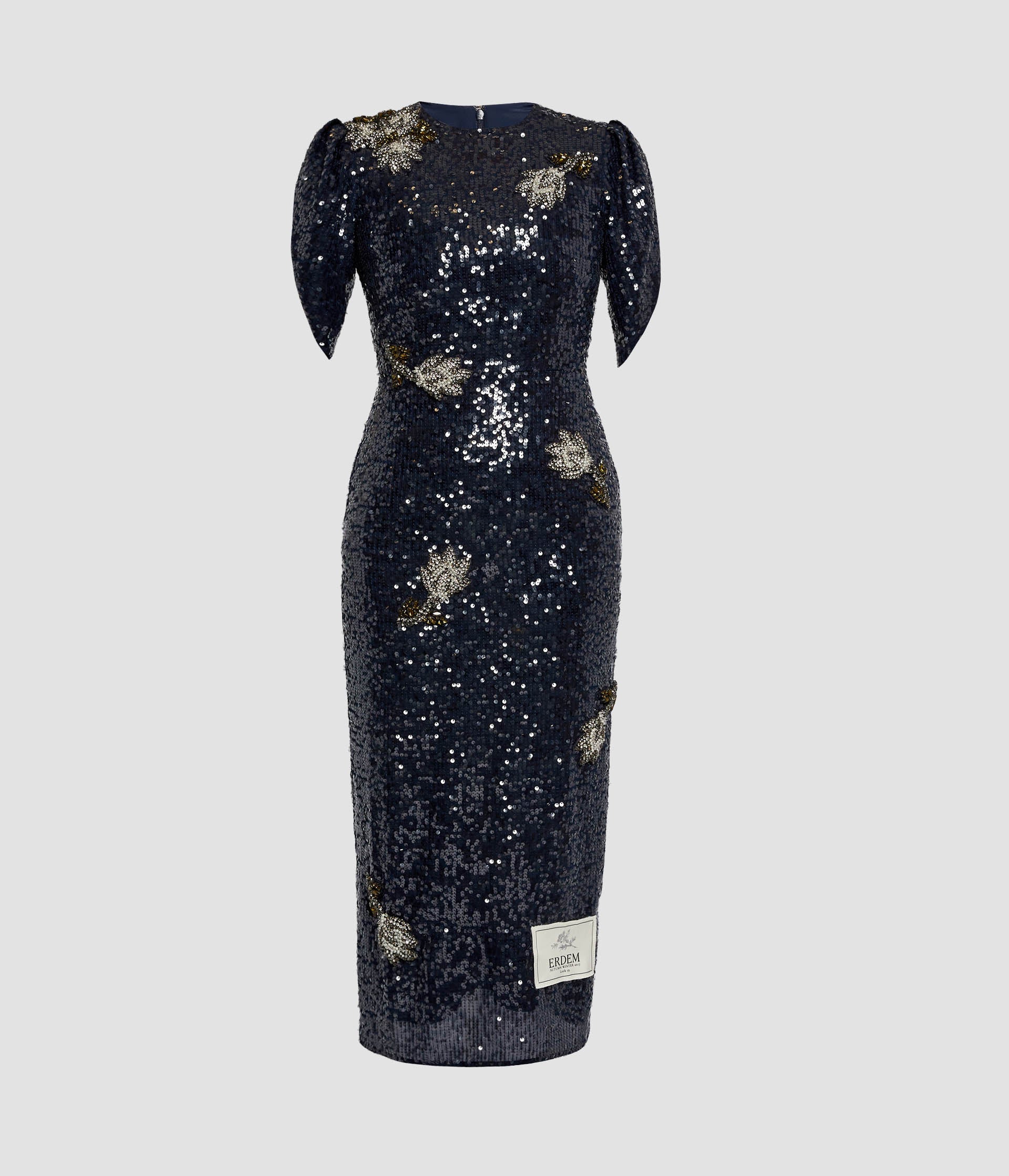 Embroidered Sequins Midi Dress