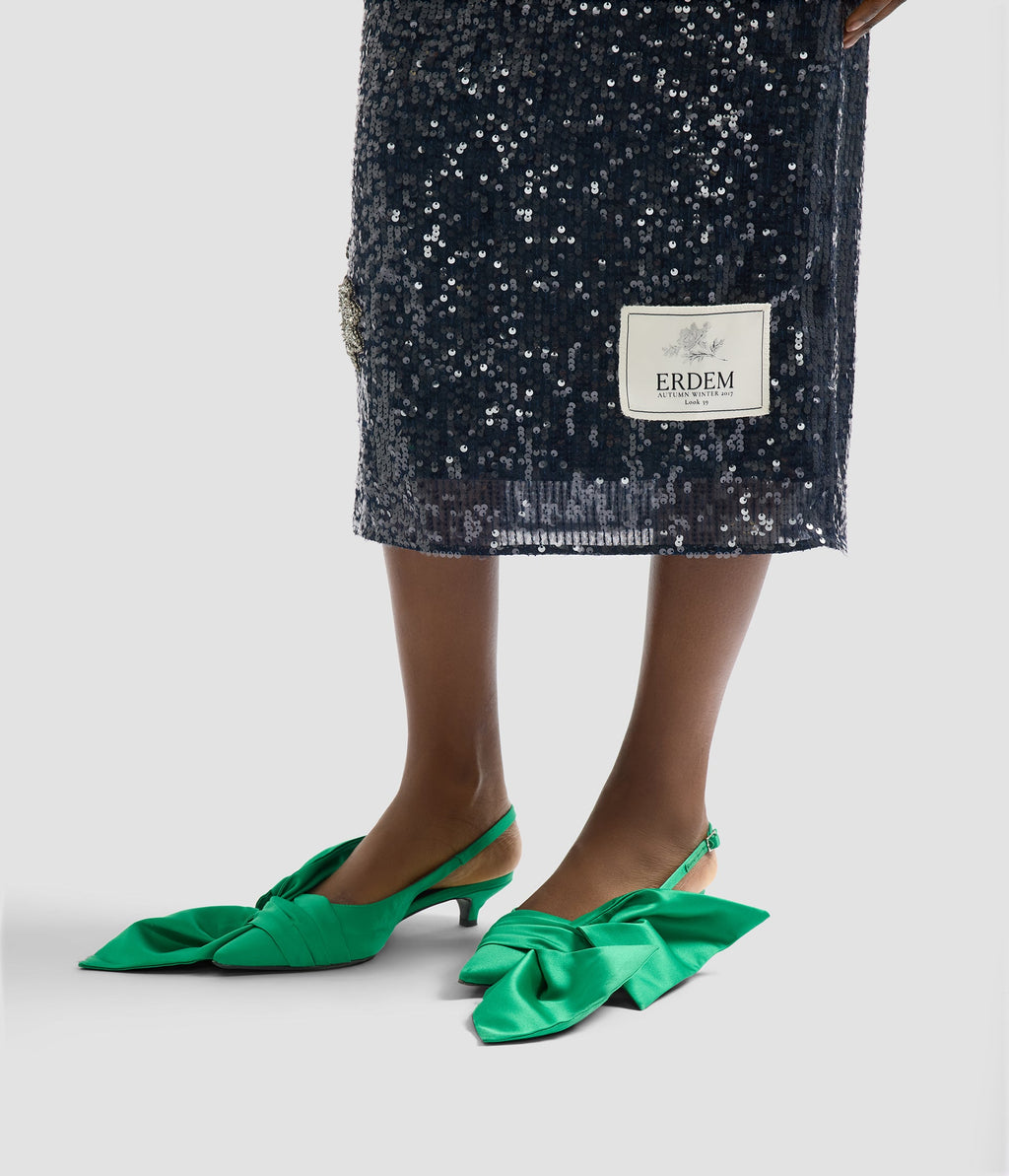 Embroidered Sequins Midi Dress