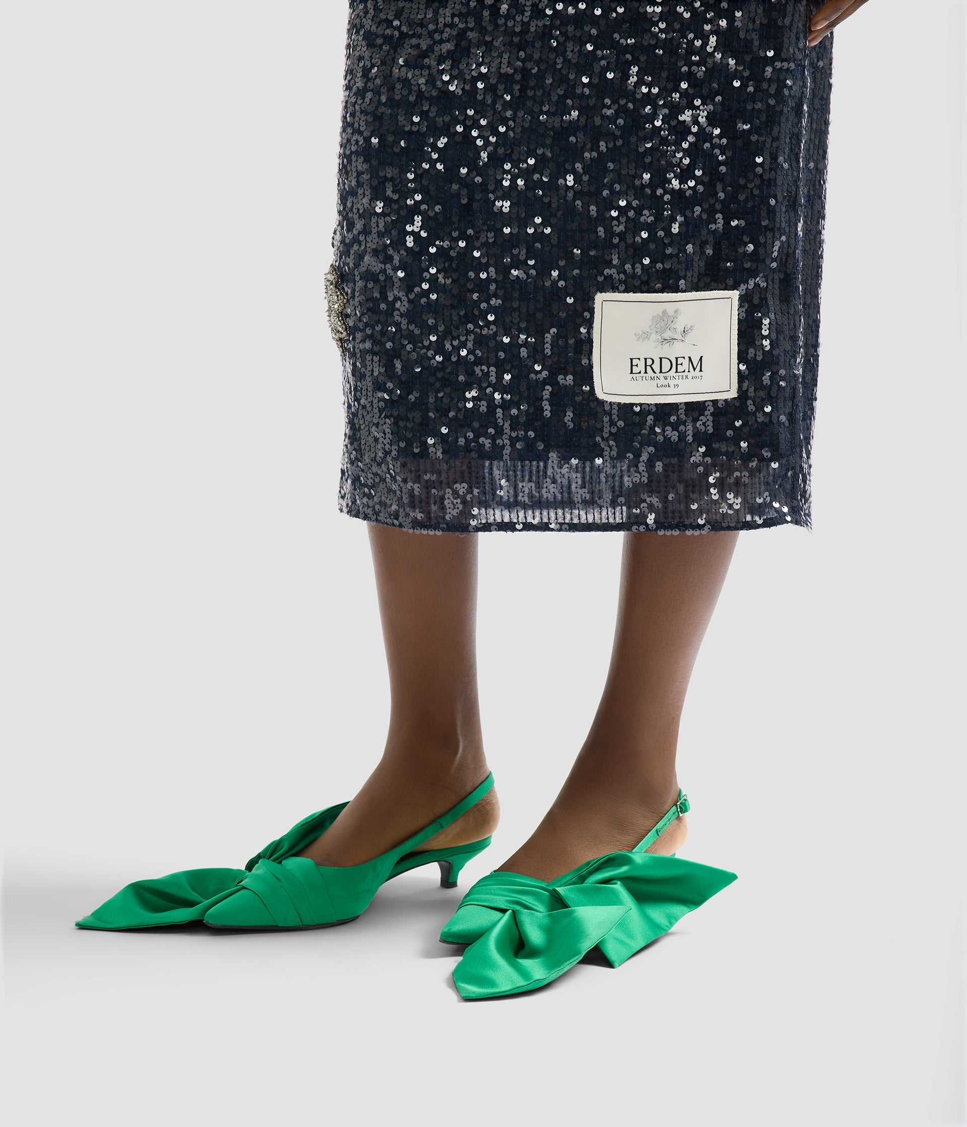 Embroidered Sequins Midi Dress