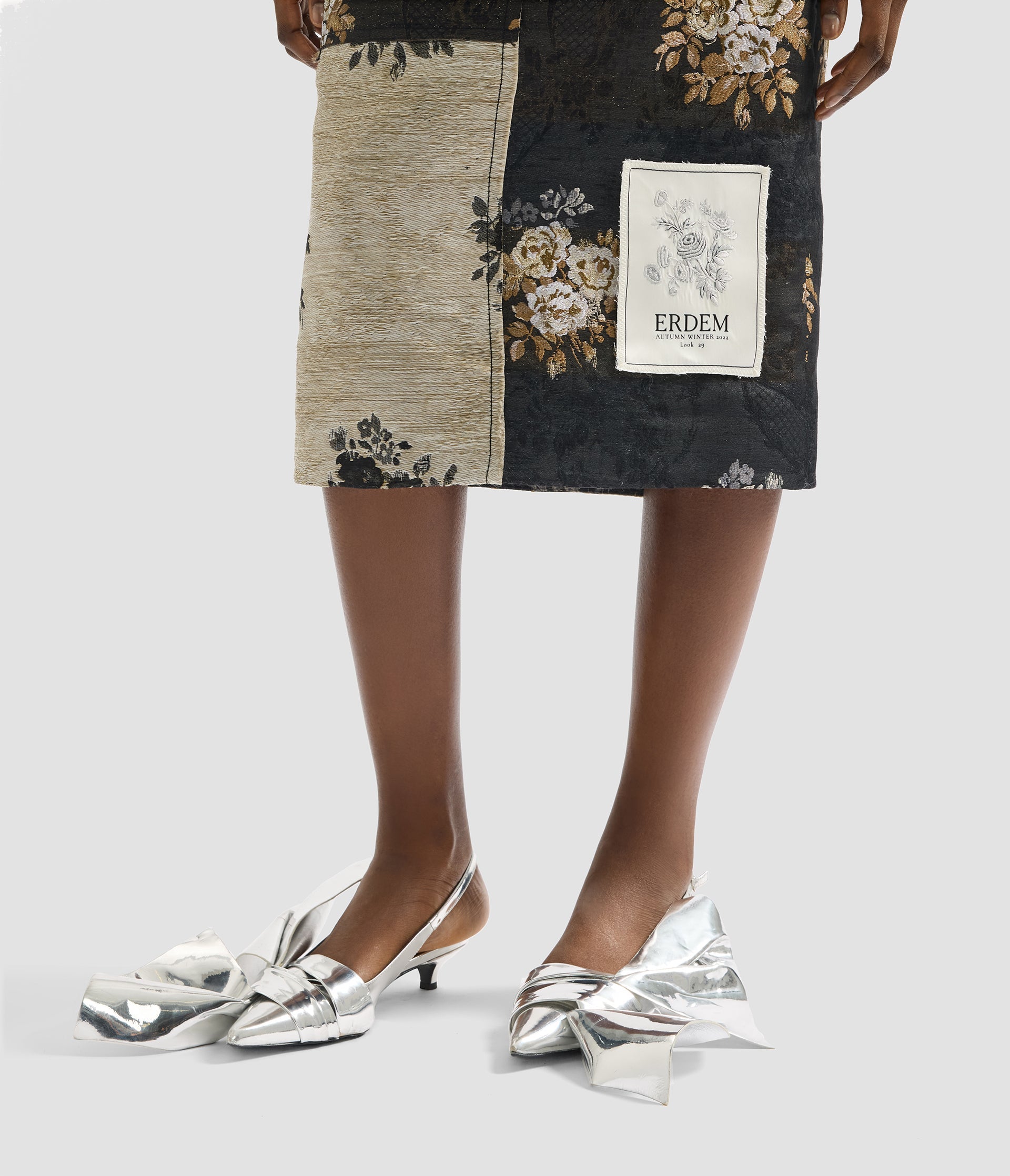Floral Jacquard Sleeveless Midi Dress