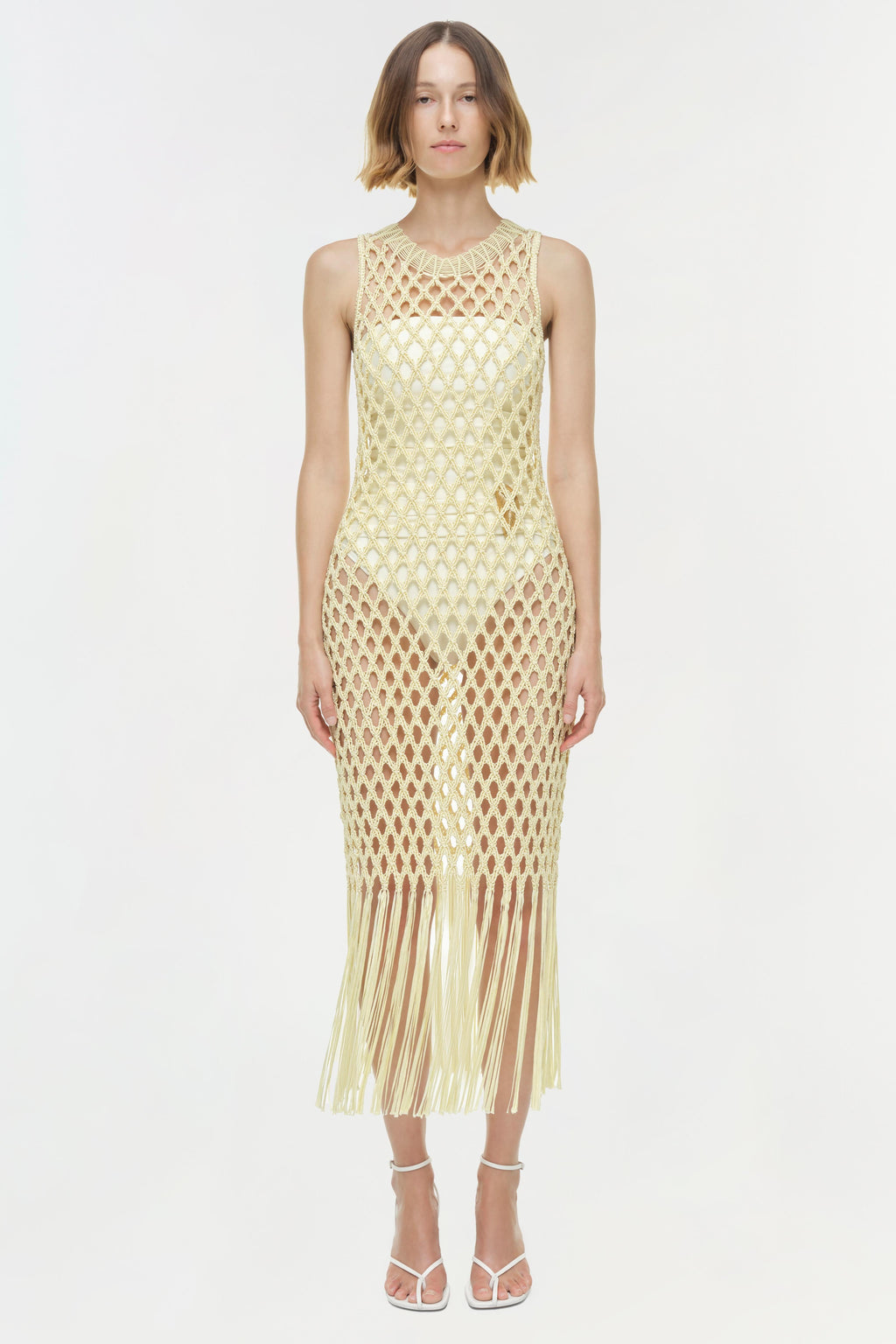 Jensen Macrame Midi Dress
