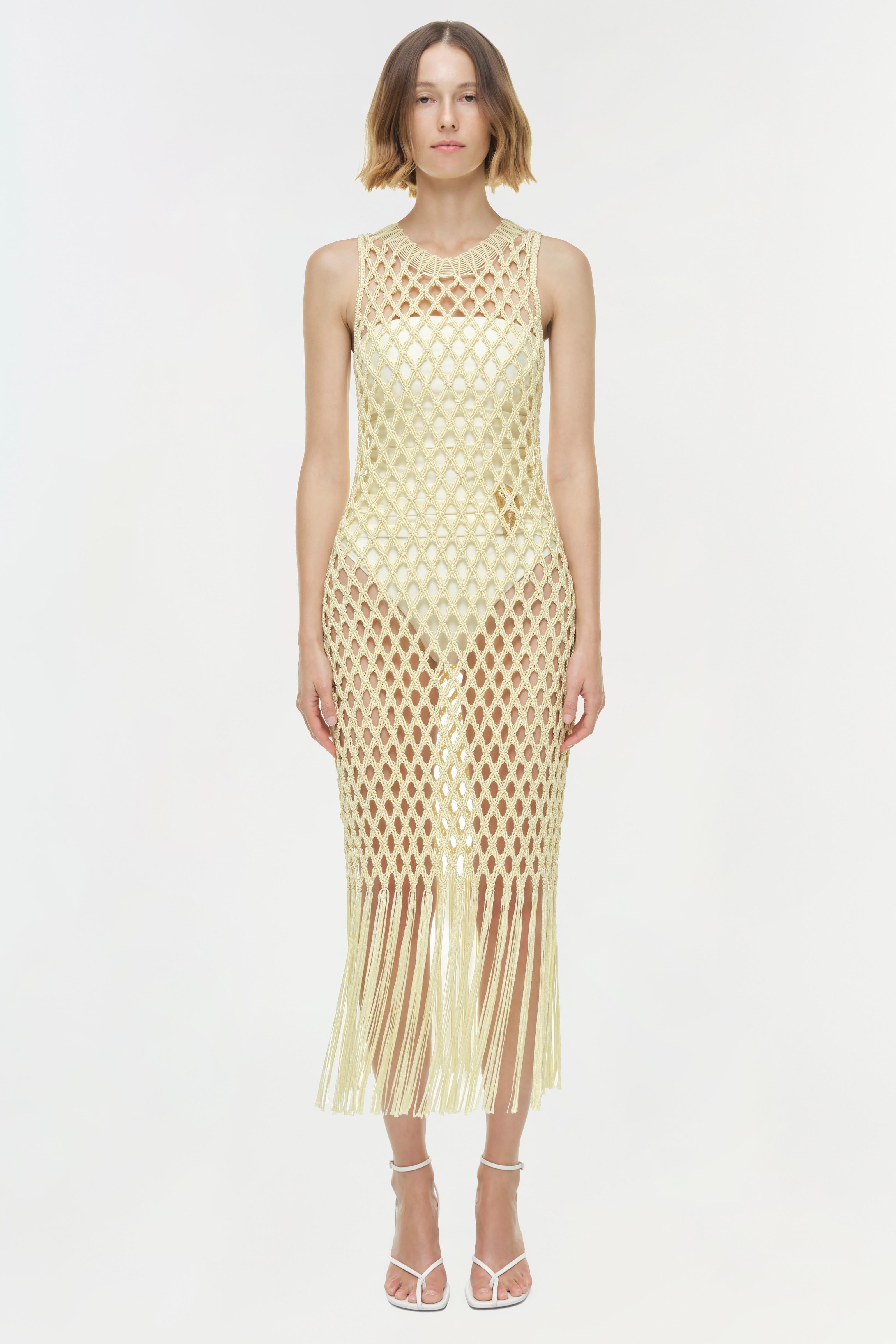 Jensen Macrame Midi Dress