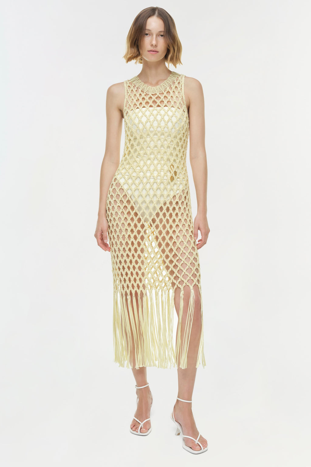 Jensen Macrame Midi Dress