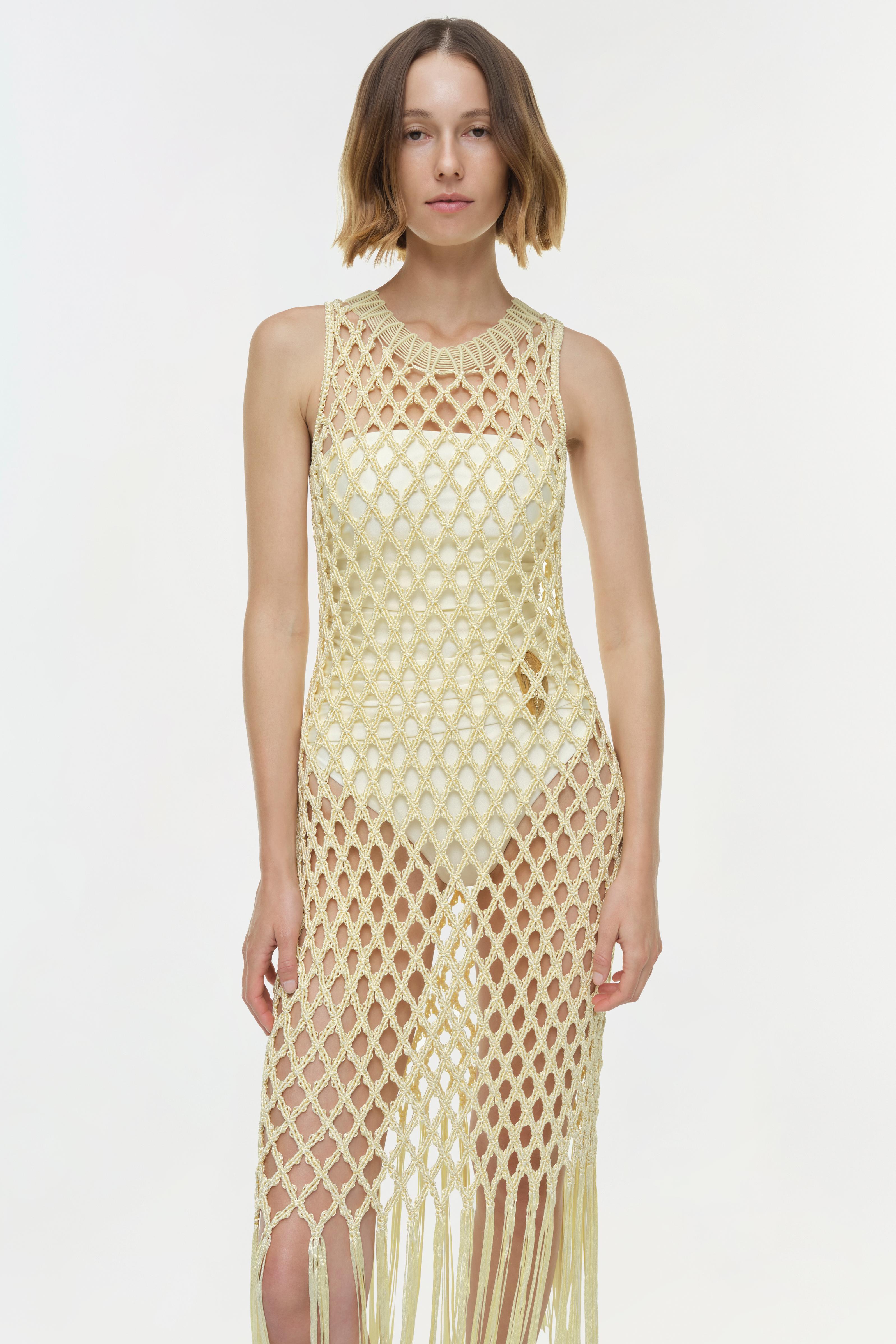 Jensen Macrame Midi Dress