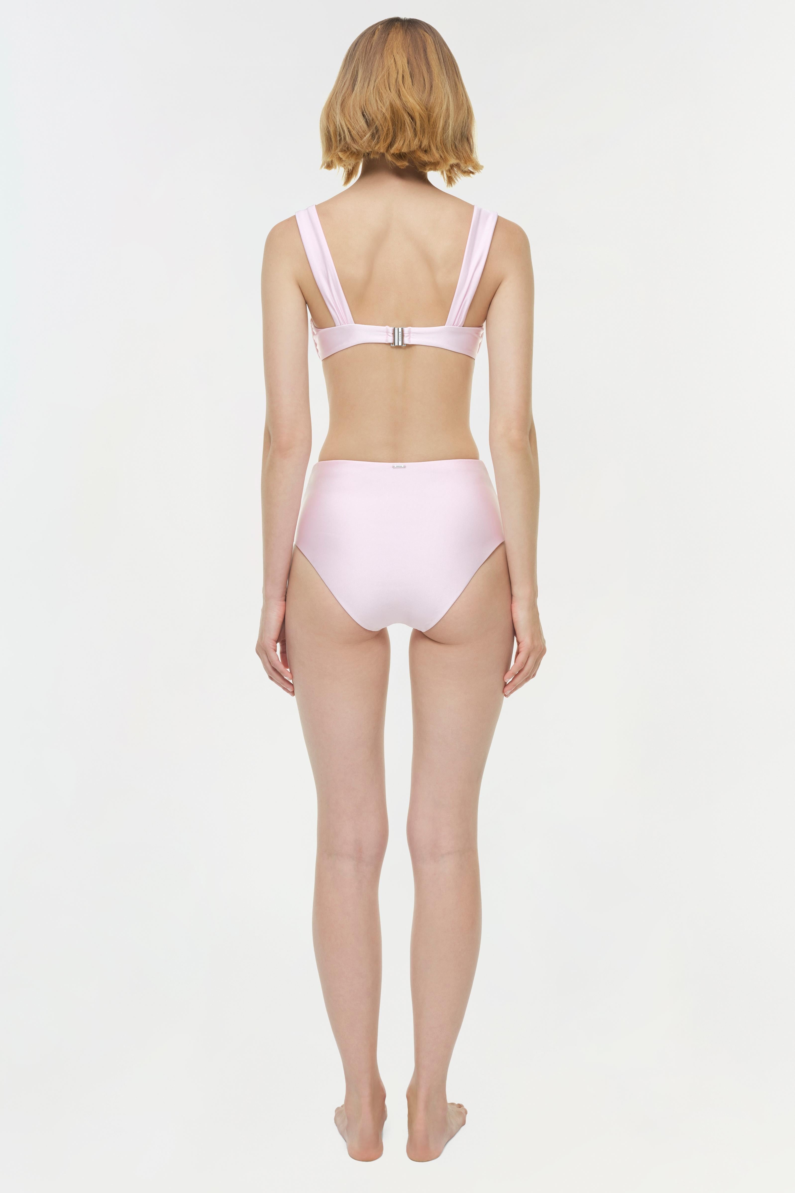 Teya High Waisted Ruched Bikini Bottom
