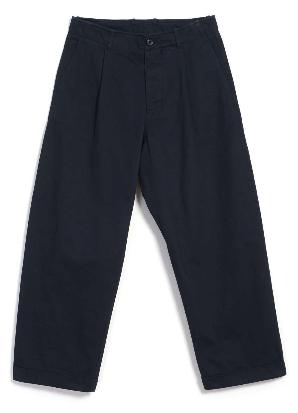 hansen bobby wide pleated everyday trousers navy