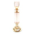 Dinner Candle Holder Crystal & Gold M| Luxury Table Décor Pakistan | Elegant Dining Accent - Habitt