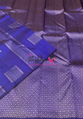 Pure Kanchipuram Silk Saree - Violetish Blue Shade - VVPS054
