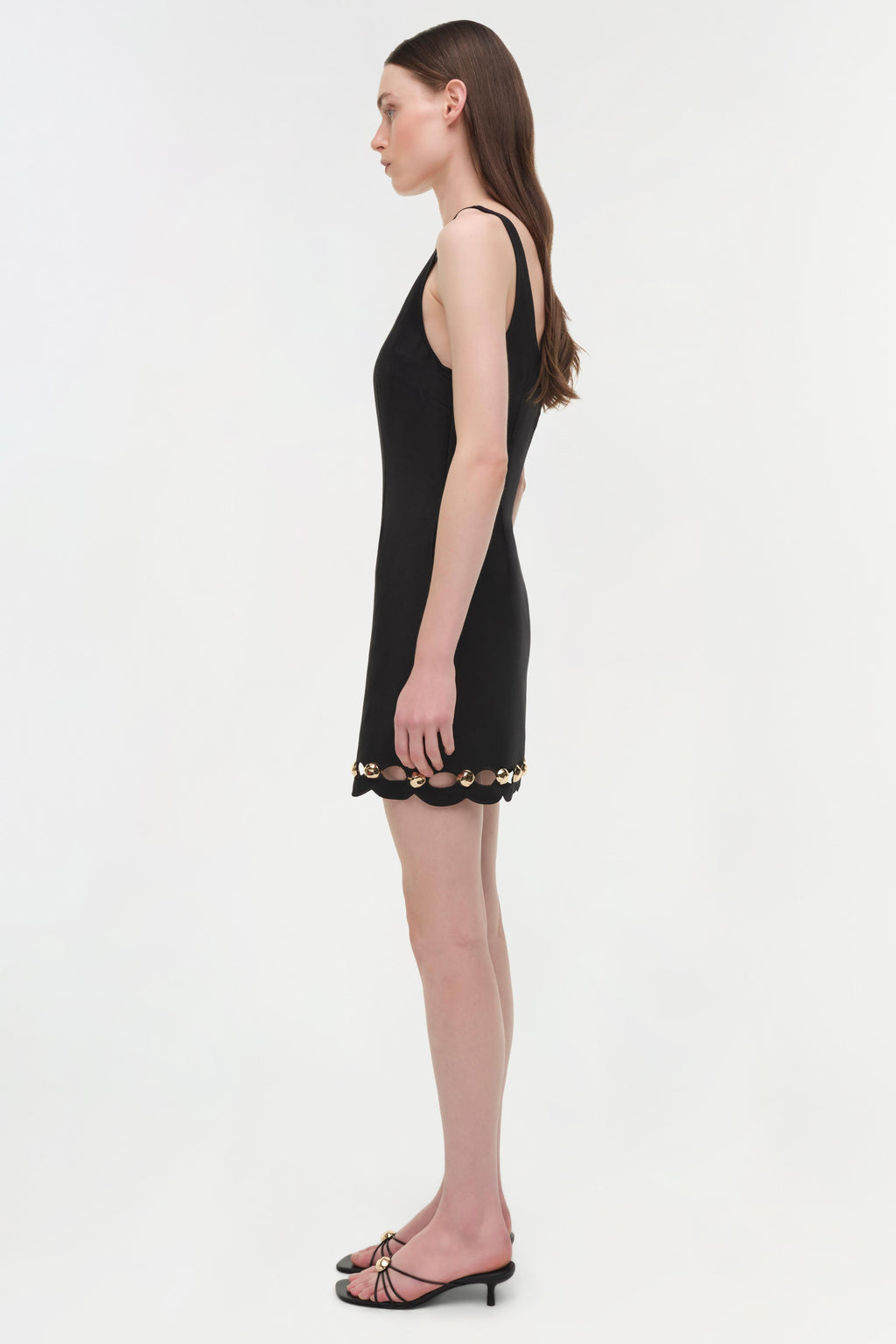 Lindley Studded Linen Midi Dress