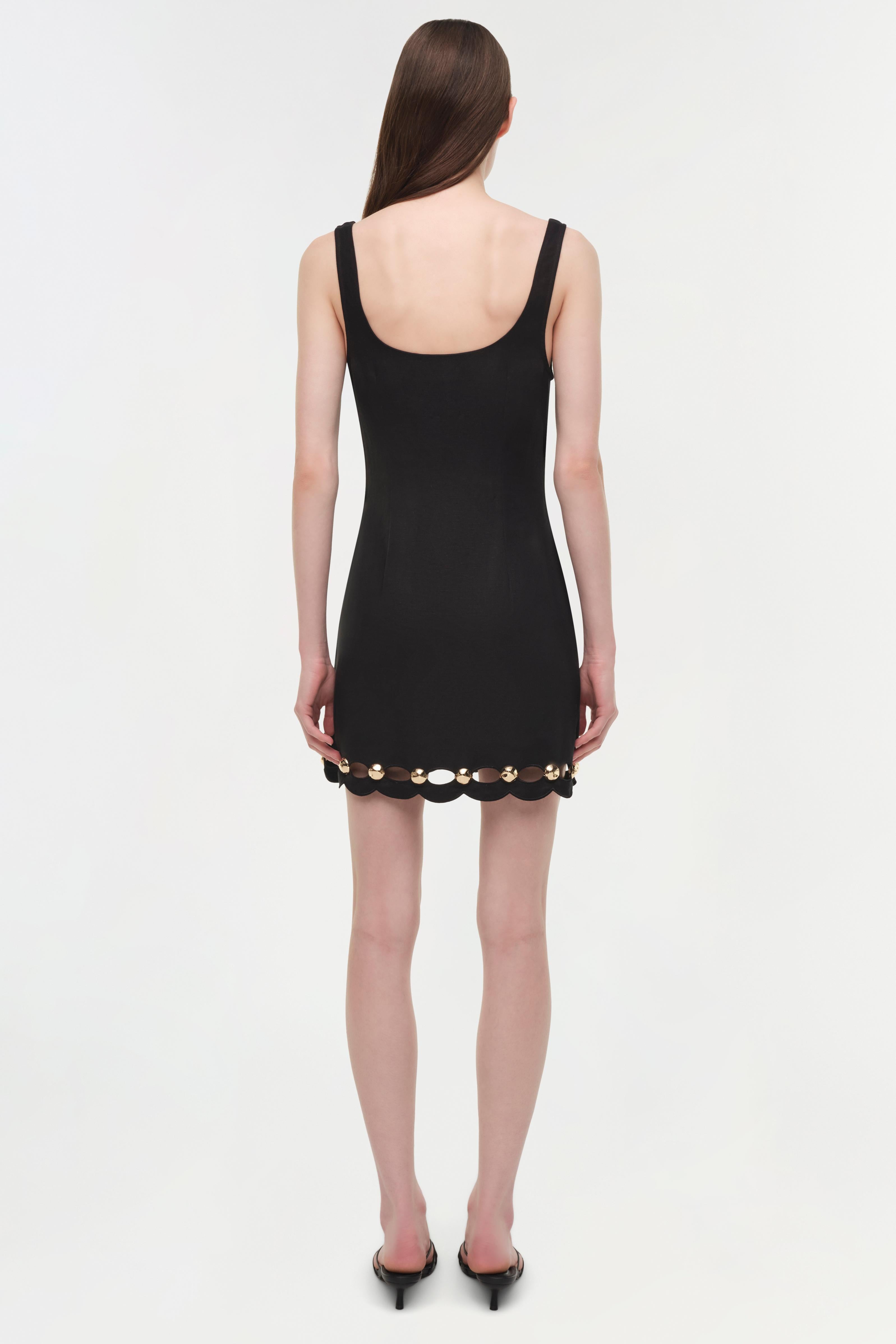 Lindley Studded Linen Midi Dress