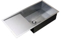 1 BOWL W/SMALL DRAINBOARD (DEPTH 8INCH) THK 0.8MM - CARYSIL - (MATT FINISH - QUADRO - 915x450 mm - 36inchX18inch)