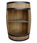 Weeco - Mobile bar a forma di botte, in legno, 81 cm, con ripiano