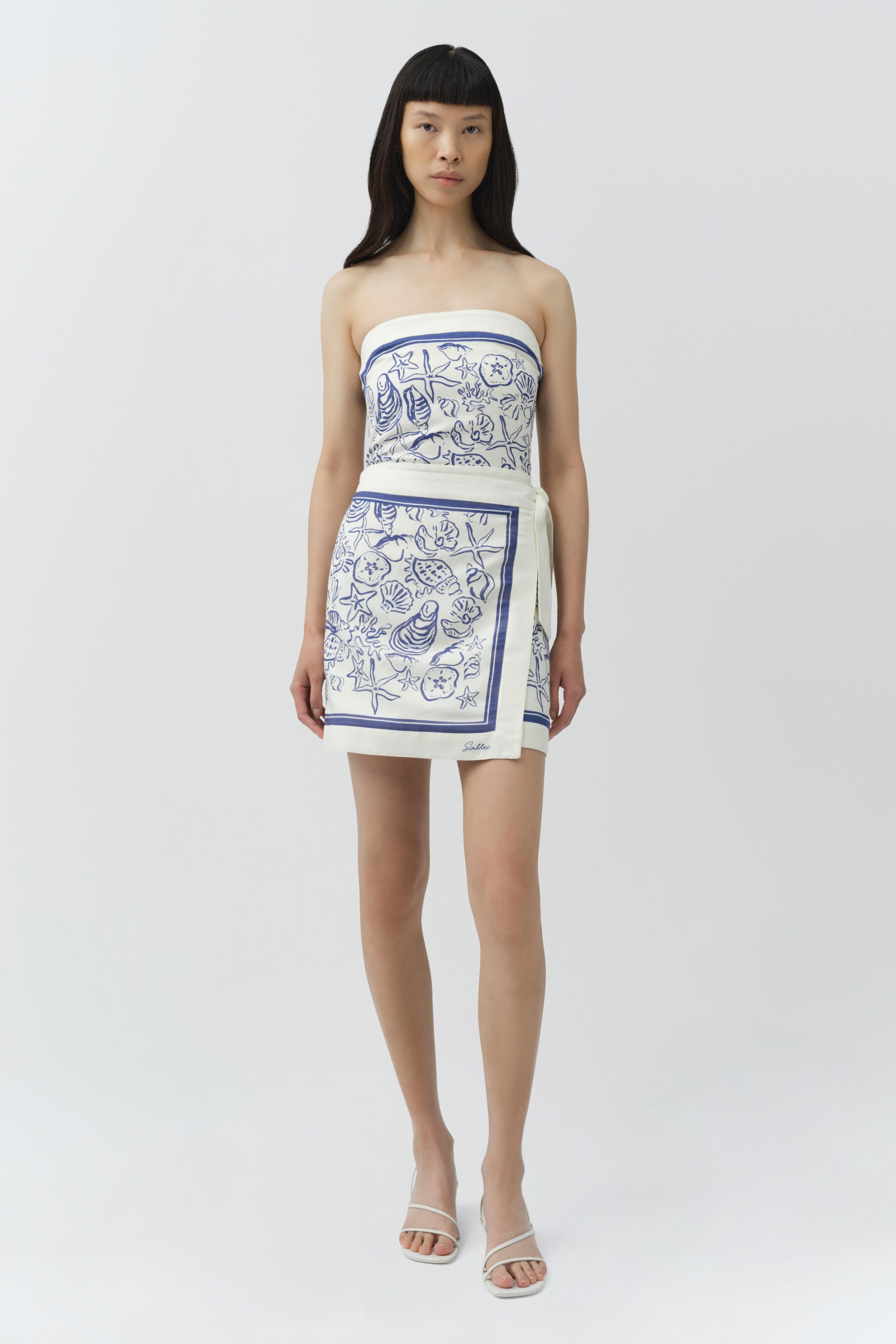 Darbie Linen Bustier Mini Dress