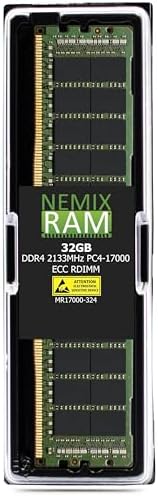 NEMIX RAM 32GB (1X32GB DDR4 2133MHZ PC4-17000 2Rx4 1.2V 288-PIN ECC RDIMM Compatible with Samsung M393A4K40BB0-CPB Registered Server Memory