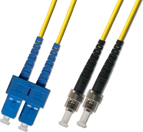 RiteAV 10M (32.8ft) OS2 SC-ST Male/Male Fiber Optic Cable Duplex Singlemode 9/125 Jumper 10 Meter Yellow PVC OFNR Patch Cord