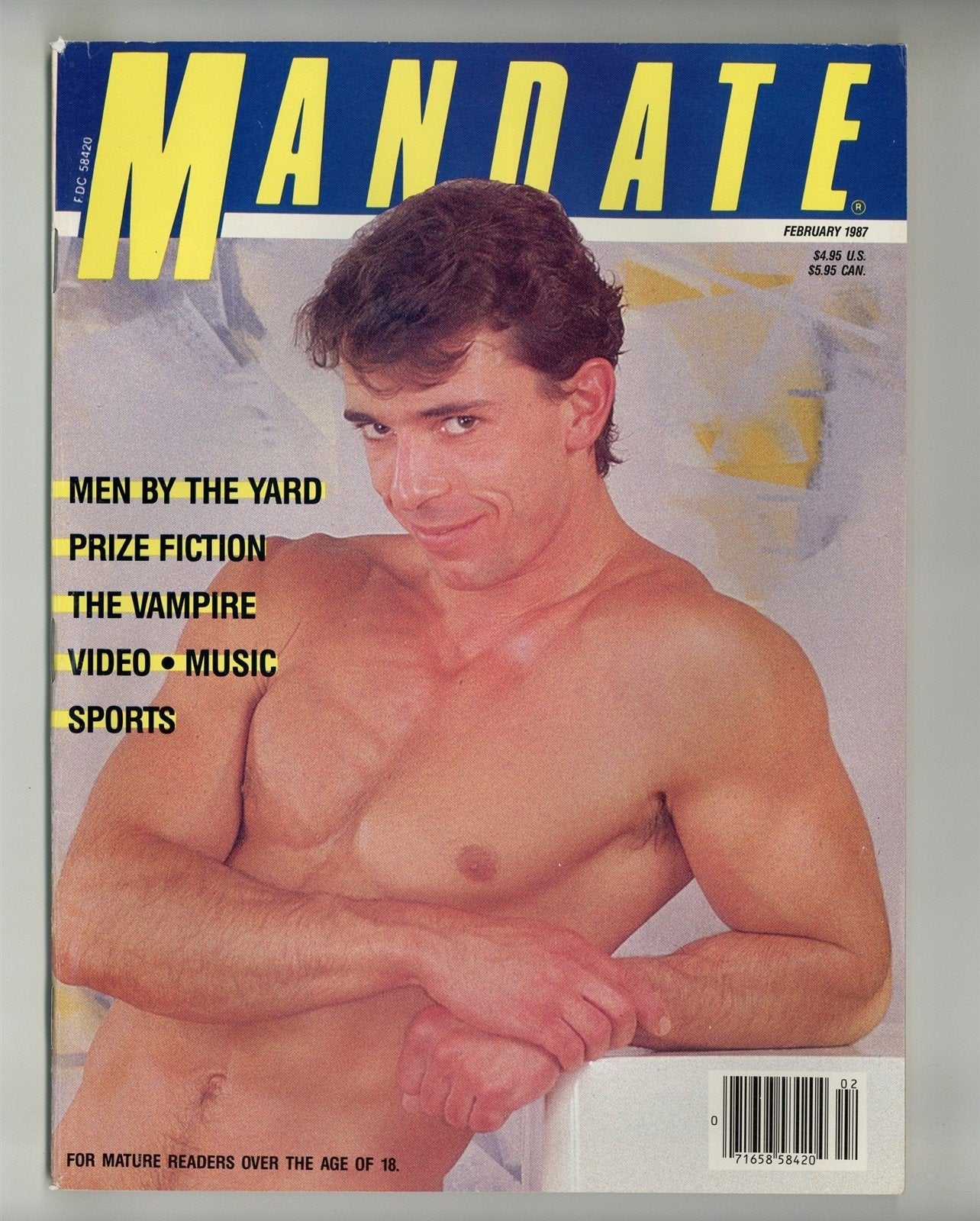 Mandate 1987 David Dabello, Kristen Bjorn 98pgs Vintage Gay Pinup Magazine M28791