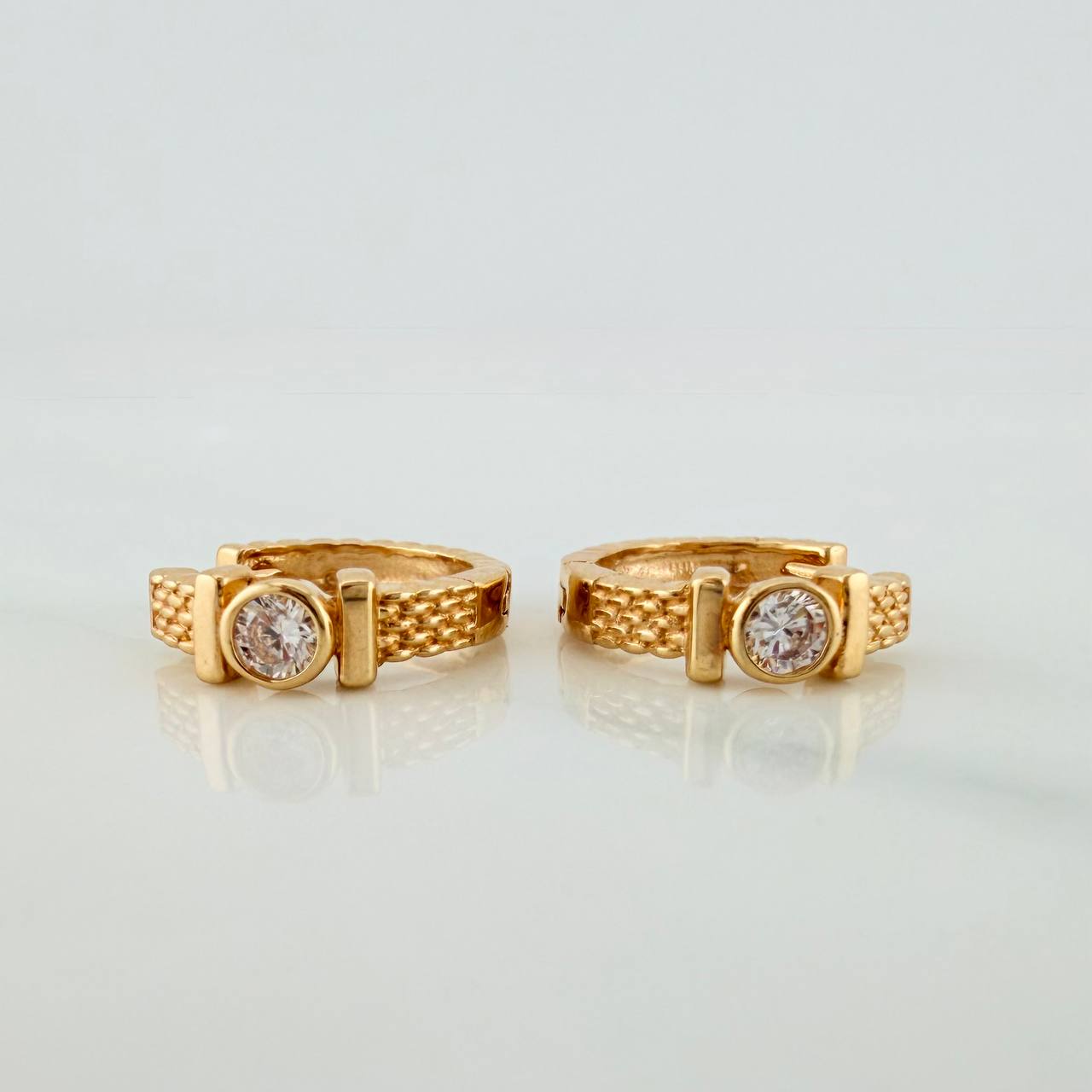 Candongas Amuleto Maya 2.95gr / 1.3cm / Oro Amarillo 18K