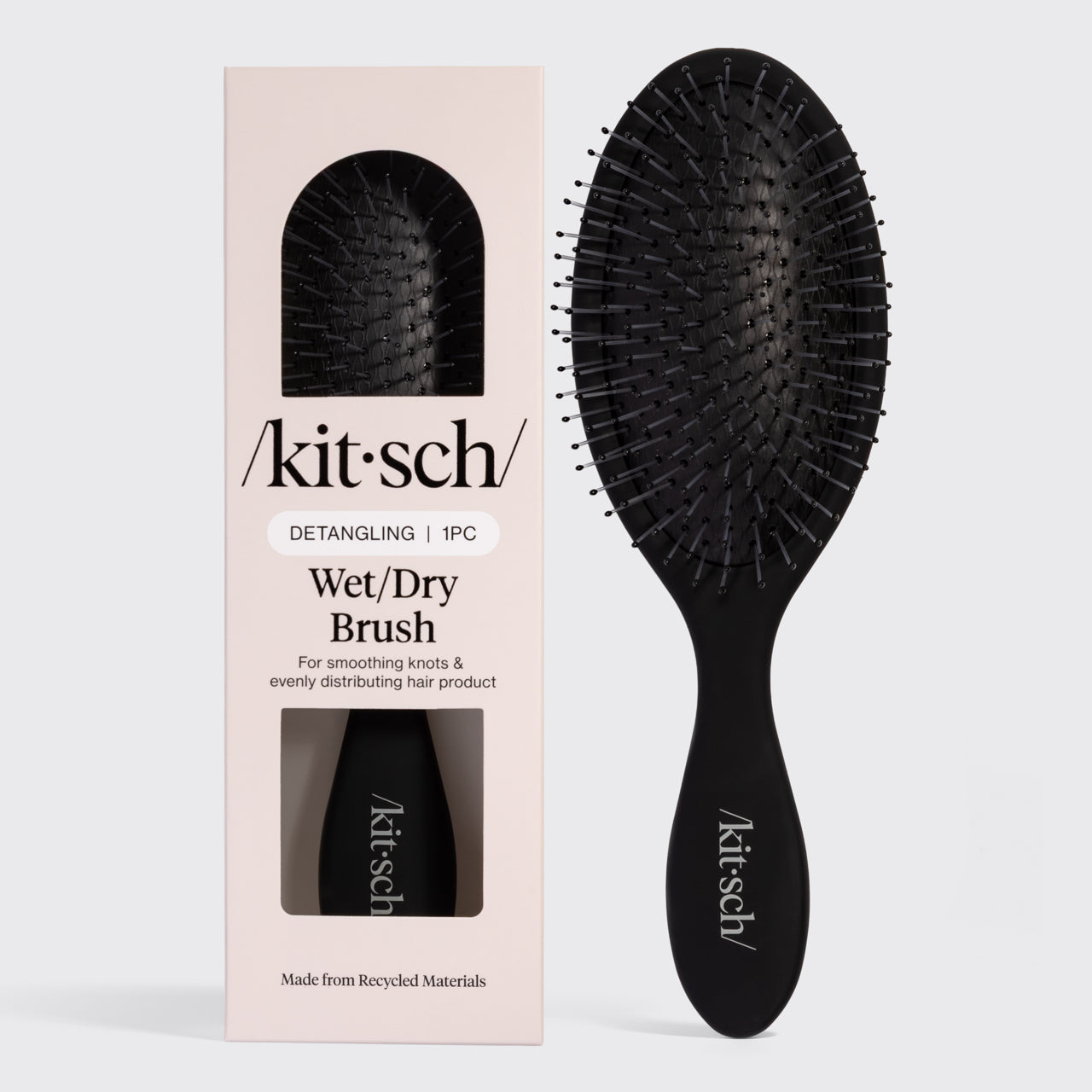 Cepillo negro para cabello húmedo y seco