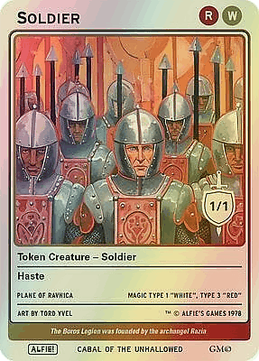Soldier MTG token 1/1 (v.4) - MTG Token
