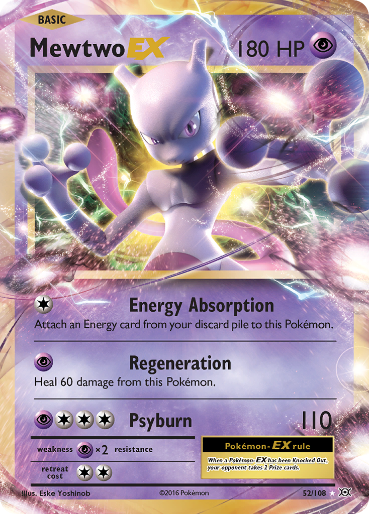 Mewtwo-EX 52/108 - Evolutions Holofoil