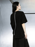 Urban Solid Color Short Sleeve T-Shirts Tops
