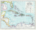 Historic Map : 1883 Antilles or W. Indies. - Vintage Wall Art