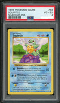 PSA (VG-EX 4) Squirtle (Shadowless) #63 - Pokemon Game