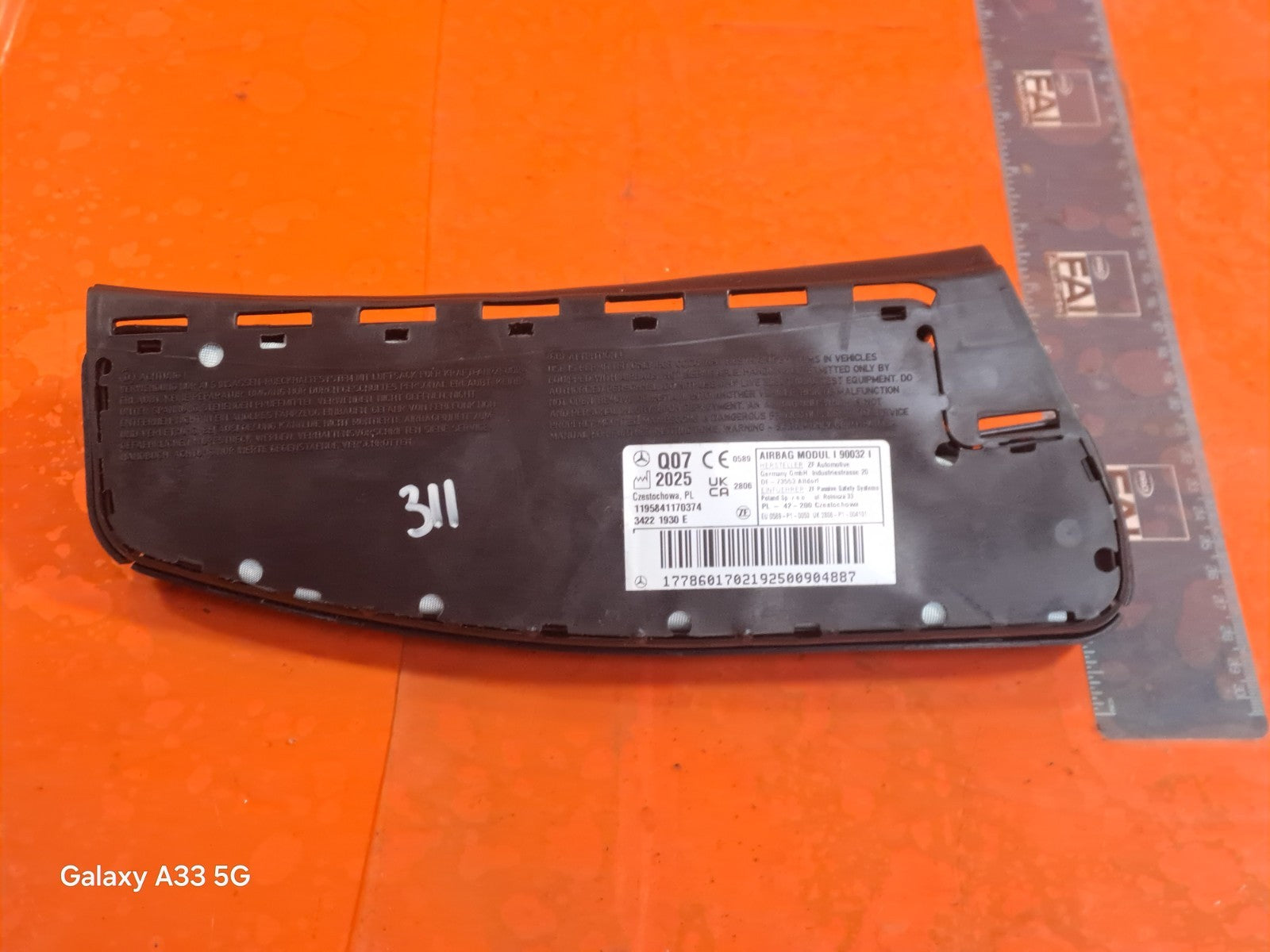 ✅2025 MERCEDES A CLASS W177 FRONT LEFT SEAT ABAG A1778601702 + WARRANTY A311 - Image 1