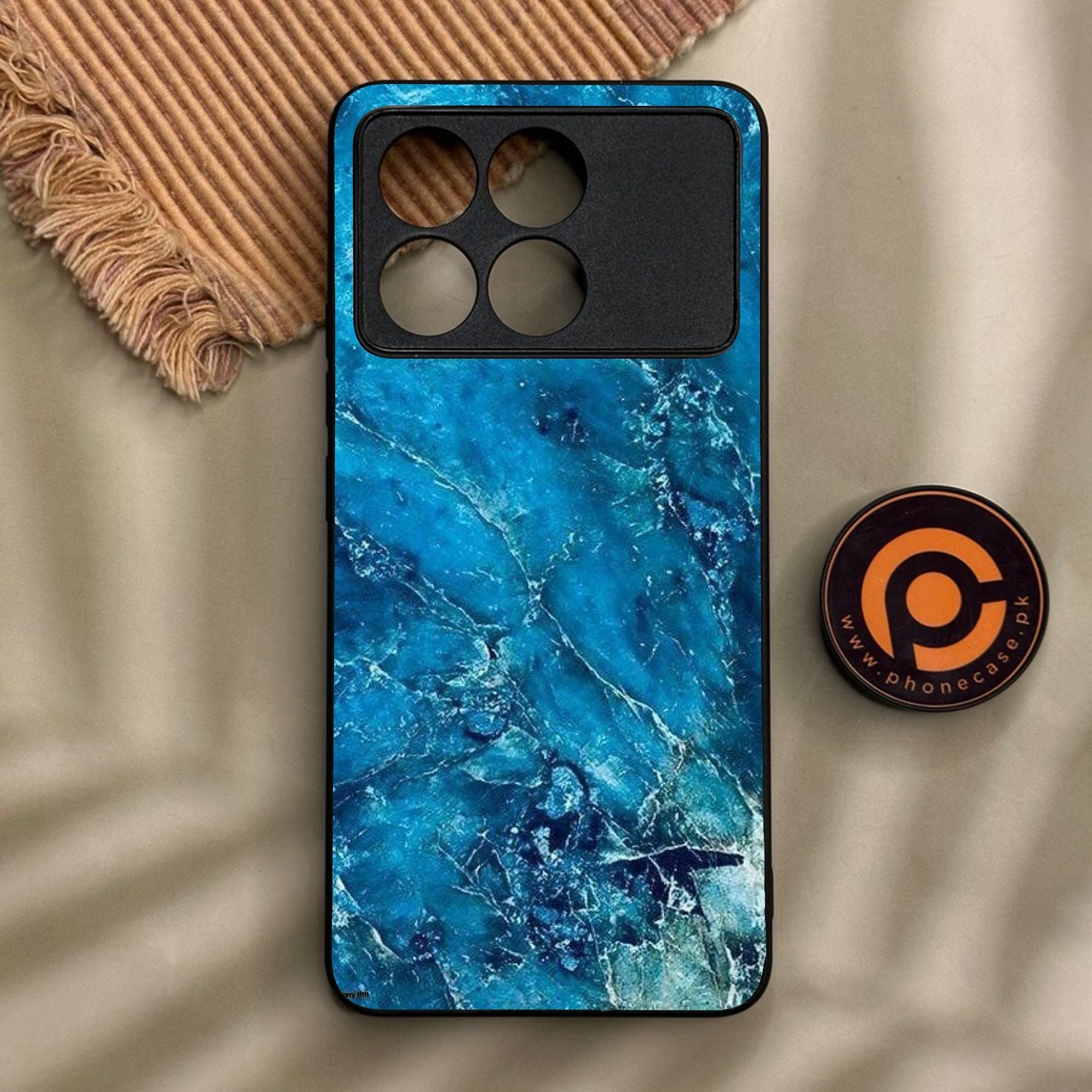 Xiaomi Redmi K70 - Blue 2.0 Design 3 - Premium Metal Printed Soft Bumper Shock Proof Case