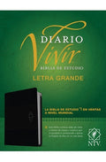 Biblia NTV de Estudio Diario Vivir Letra Grande Símil Piel Negro