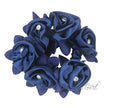 Hair Scrunchie with Swarovski Crystals in Navy,Black or White