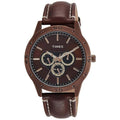 Timex Fashion Men's Digital Brown Dial Round Case Multifunction Function Watch -TW000U914