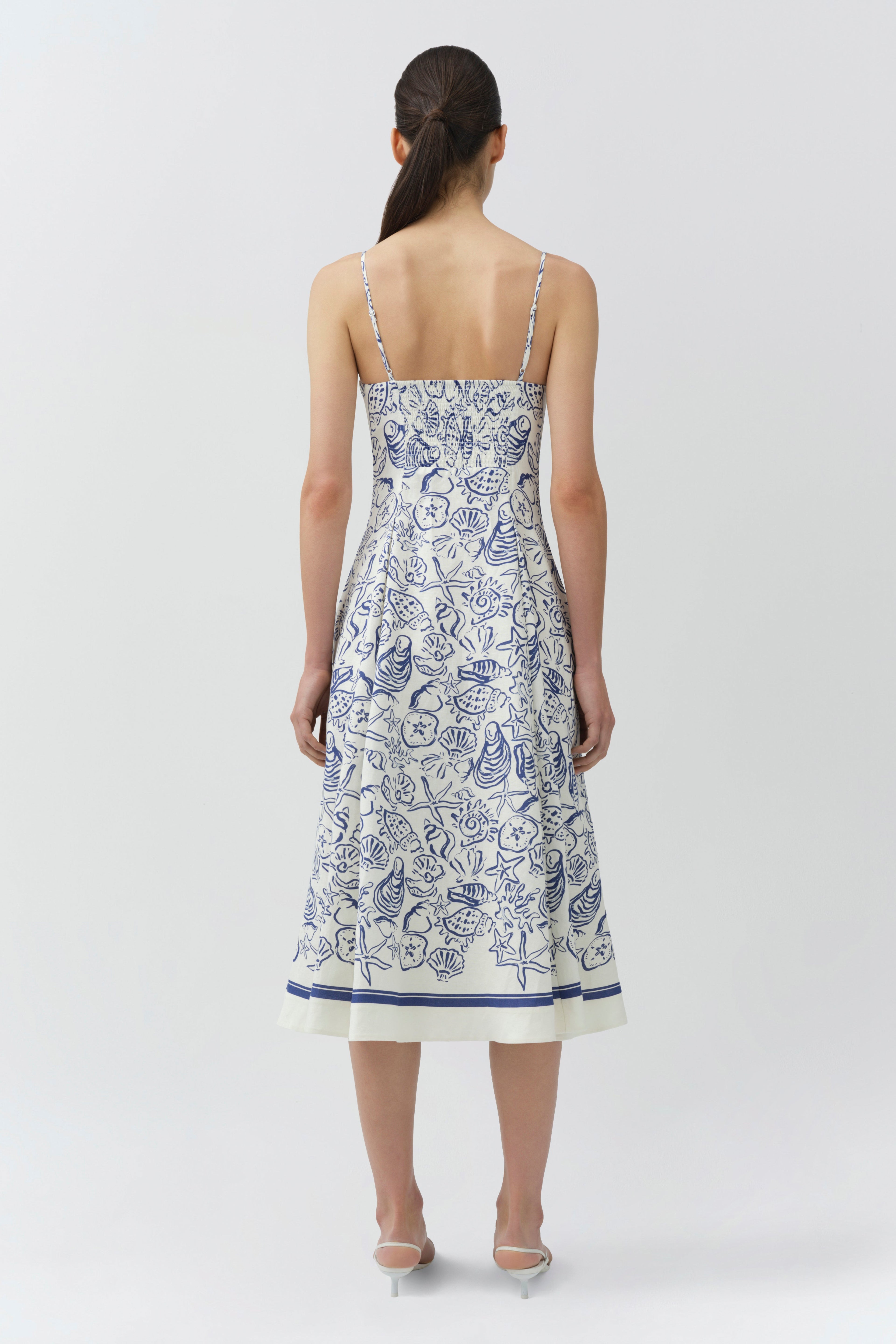 Analise Linen Bustier Midi Dress