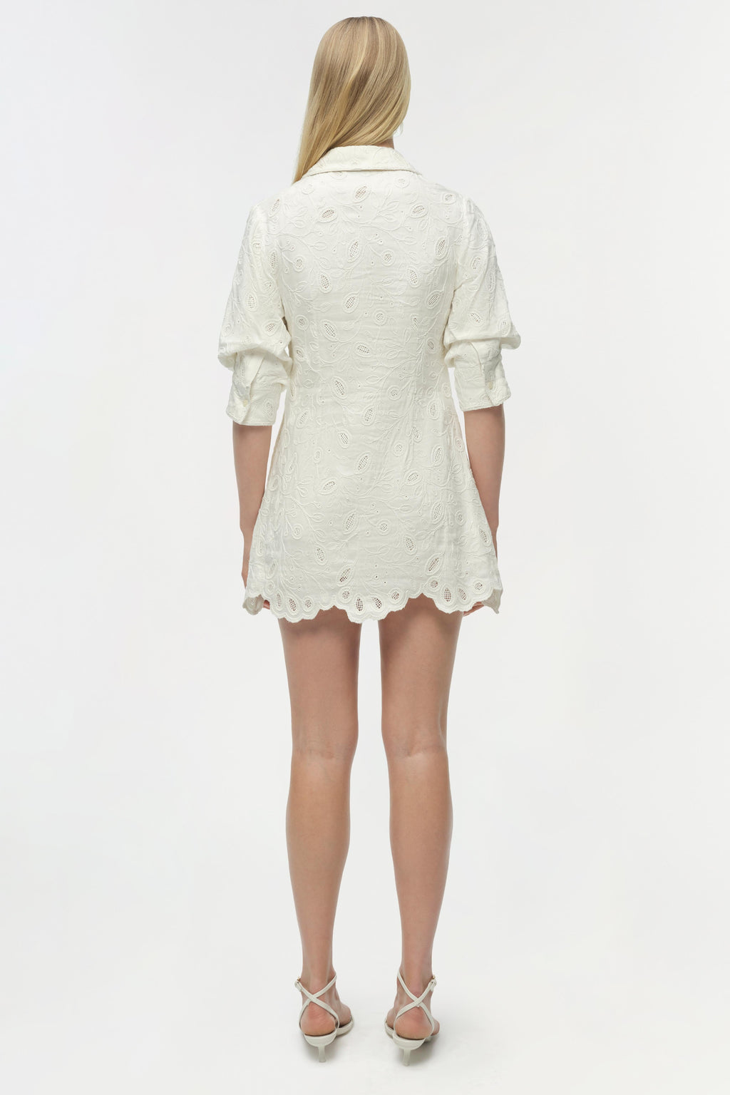 Freya Embroidered Linen Mini Dress