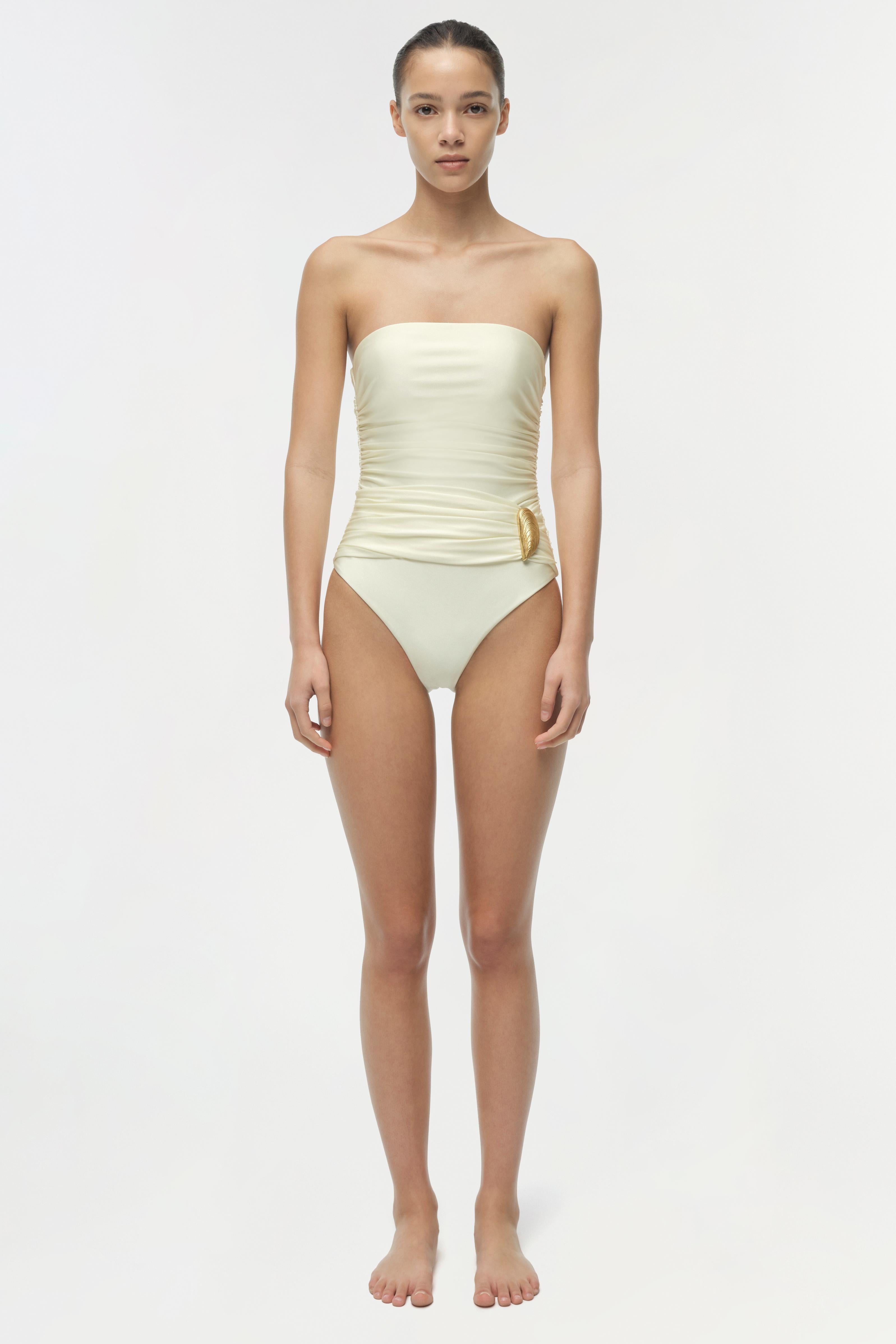 Lorena Shell Strapless One Piece
