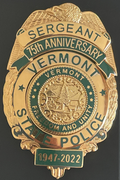 Vermont State Police 75th Anniversary Badge
