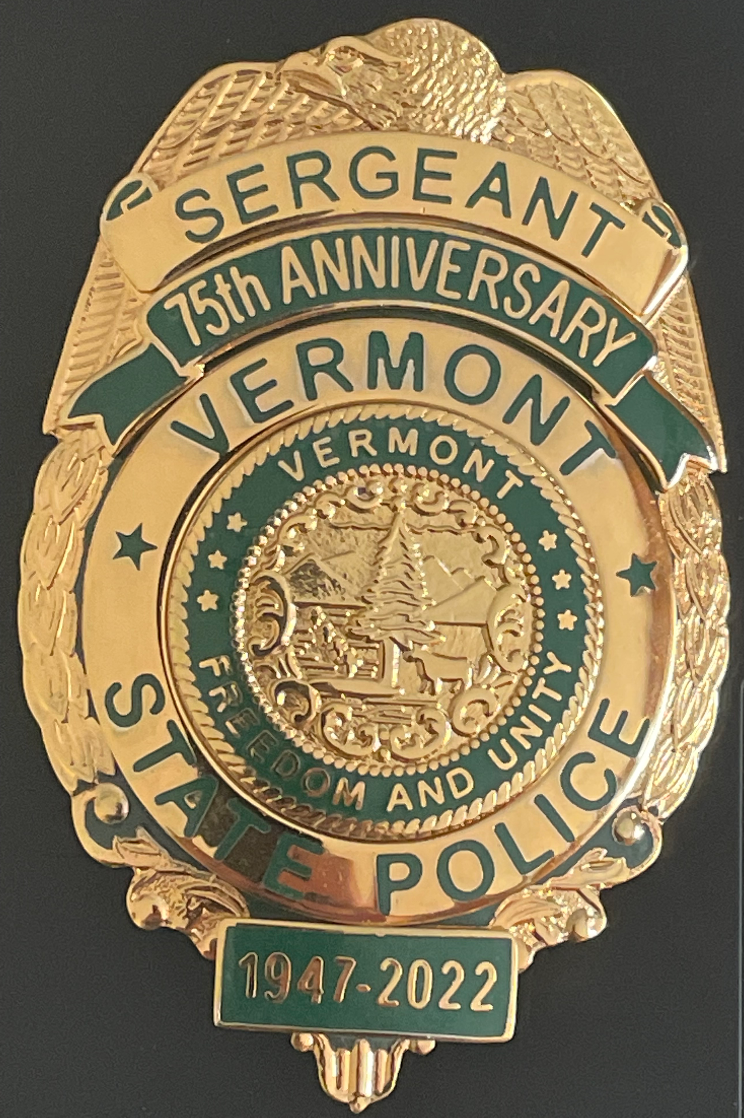 Vermont State Police 75th Anniversary Badge