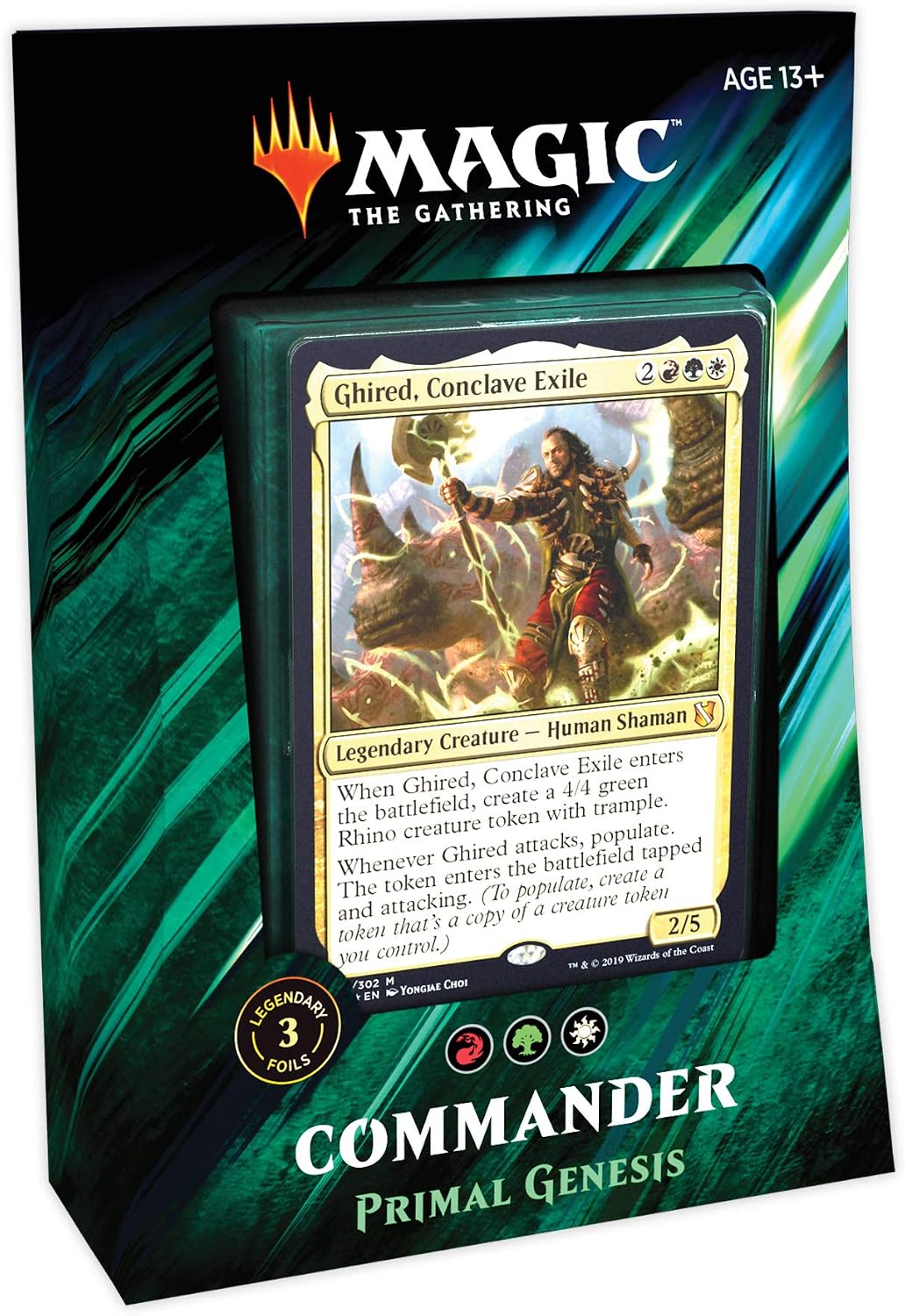 Magic: The Gathering Commander 2019 Primal Genesis Deck | 100-Card Ready-to-Play Deck | 3 Foil Commanders
