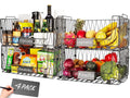 Dxlac 4 Packs Kitchen Organization And Storage Pantry Baskets, Fruit & Vegetable Basket For Kitchen Cabinet, Stackable Wire Bask